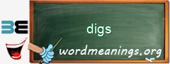 WordMeaning blackboard for digs